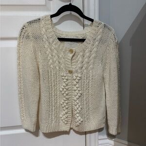 American Eagle Outfitters White Knit Cardigan